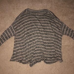 brown stripped sweater